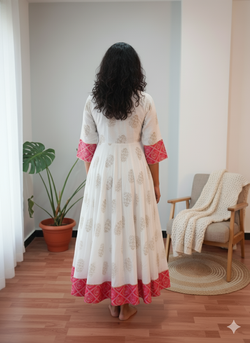 White Half Sleeve Kurta